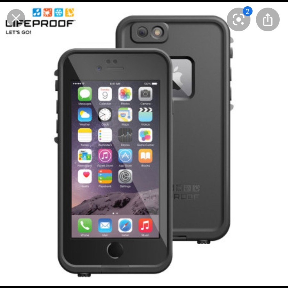 Black Iphone 6/6s/6se Lifeproof Case
